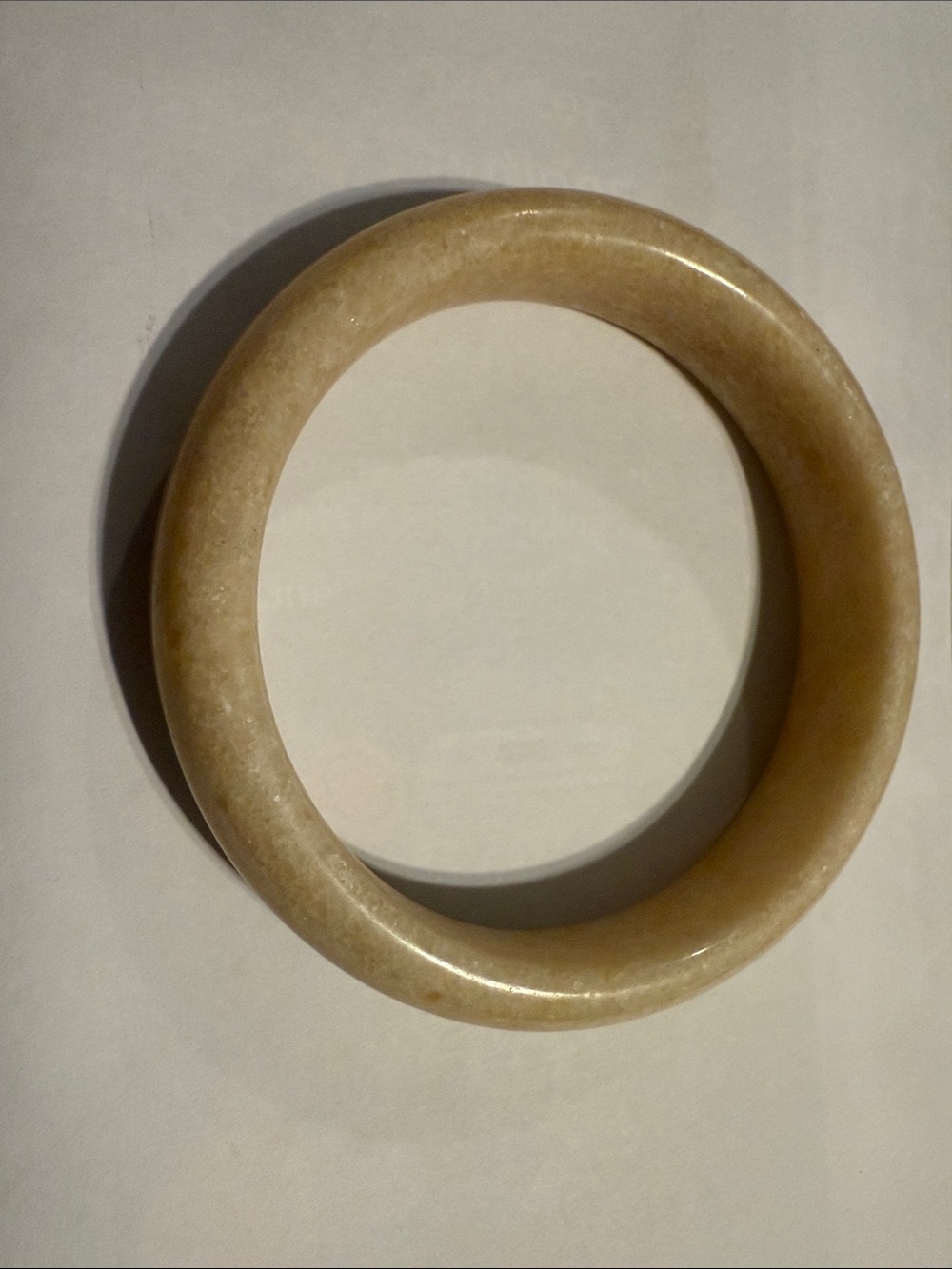 Hand Crafted Cream Stone Bangle Bracelet